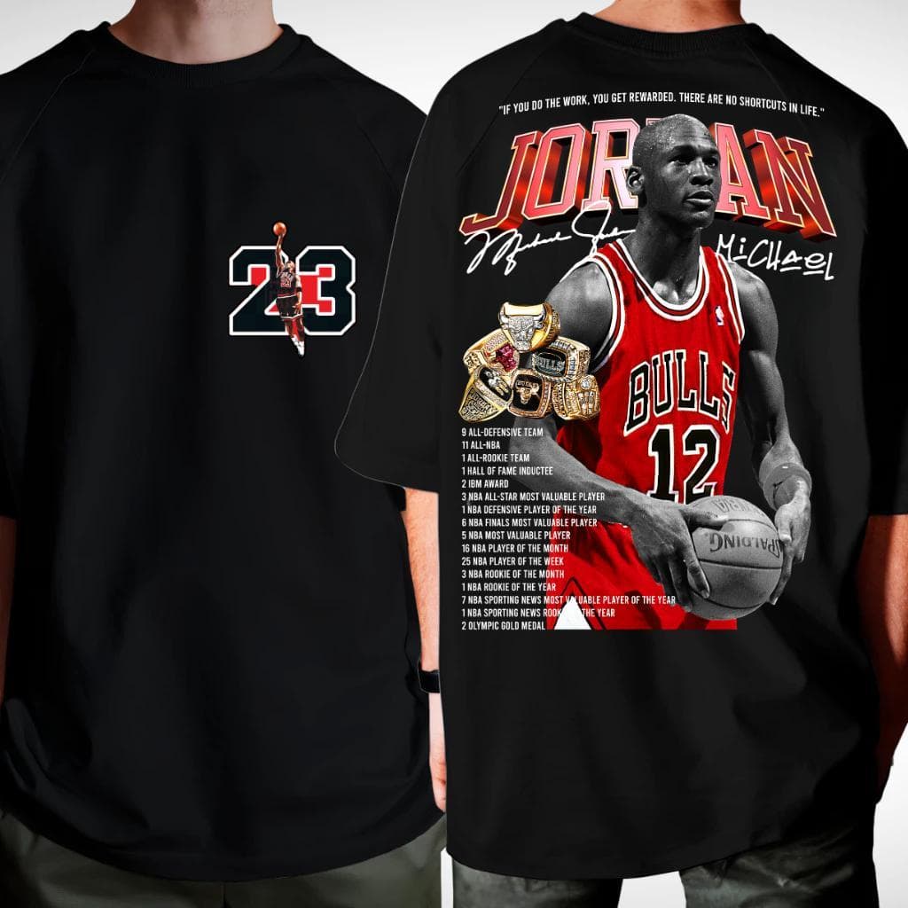 Camiseta Oversized Basquete Michael 23 Streetwear Unissex 100% Algodão Premium Confortável