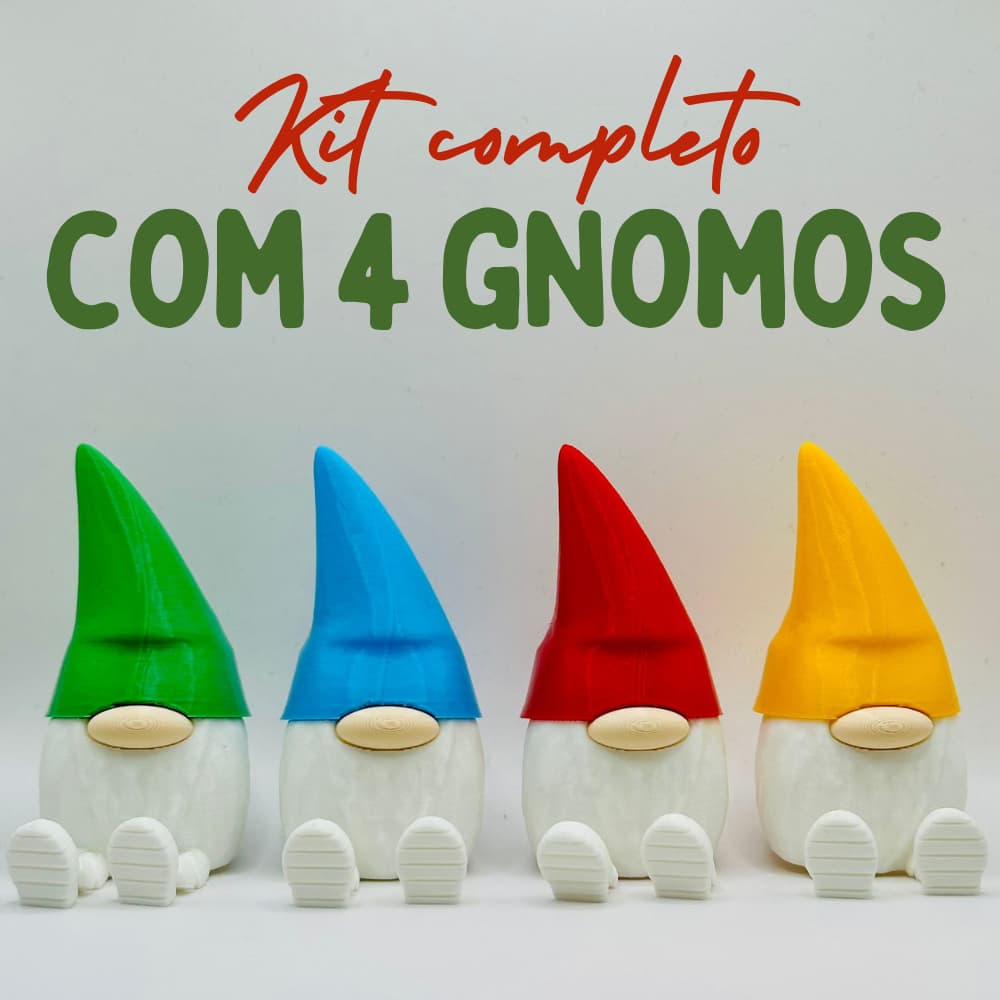 Enfeite Divertido – Kit com Gnomos Narigudos com pernas articuladas Decoração e Presente Criativo