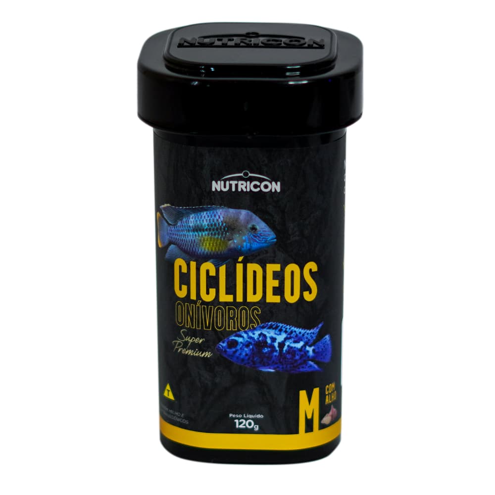 Ração Para Peixes Ciclídeos Onívoros M 120g Nutricon