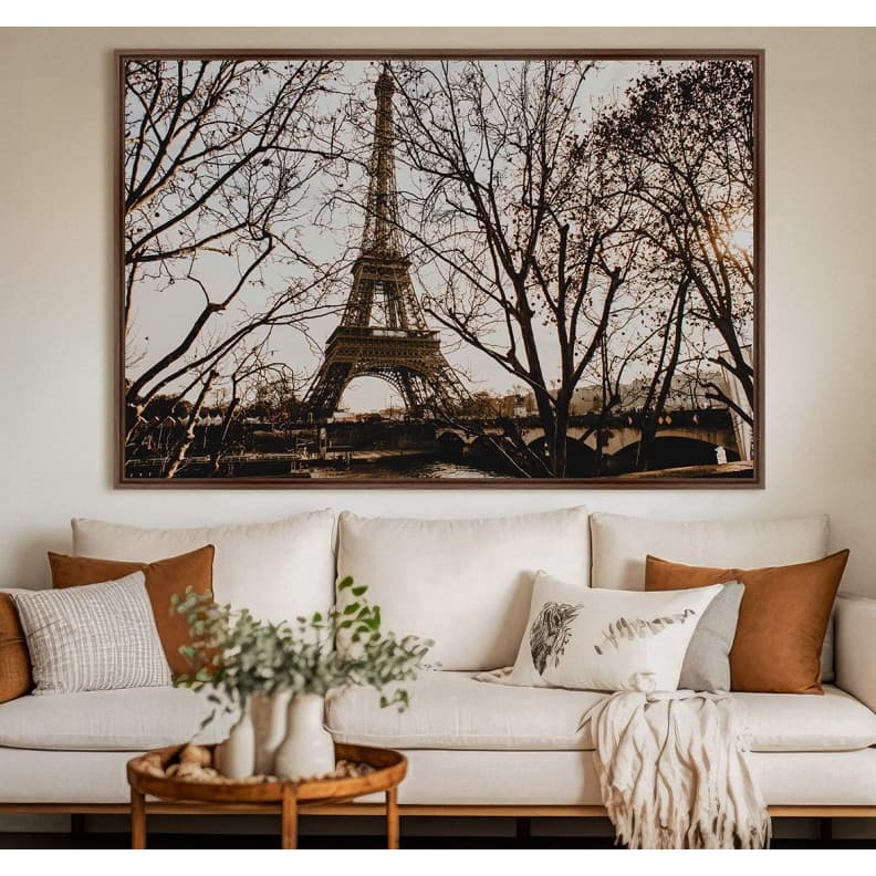 Quadro Decorativo Peça Unica Torre Eiffel Paris em Arte Vintage