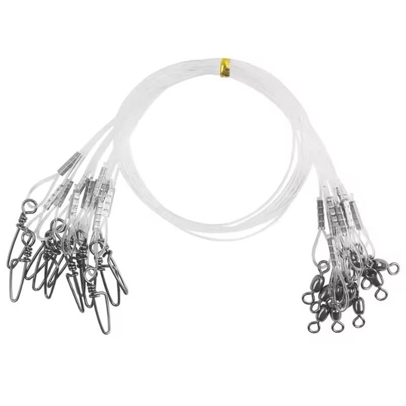 Chicote de pesca 25 cm ,lider de linha  de pesca 1 mm c/ 10 ou 20 unidades
