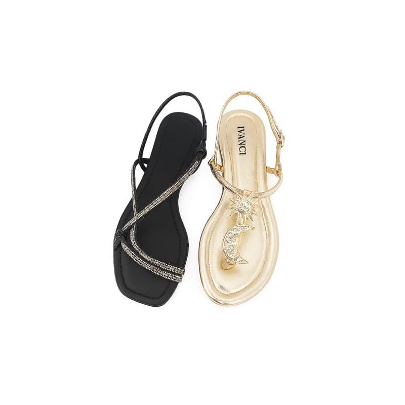 kit com 2 pares de sandália rasteirinha feminina promoção calce fácil básica sandalha rasteira