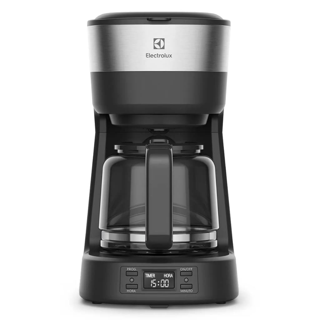 Cafeteira Elétrica Electrolux 30 Xícaras Experience Programável com Timer Inox Preta (ECM25) - 127V