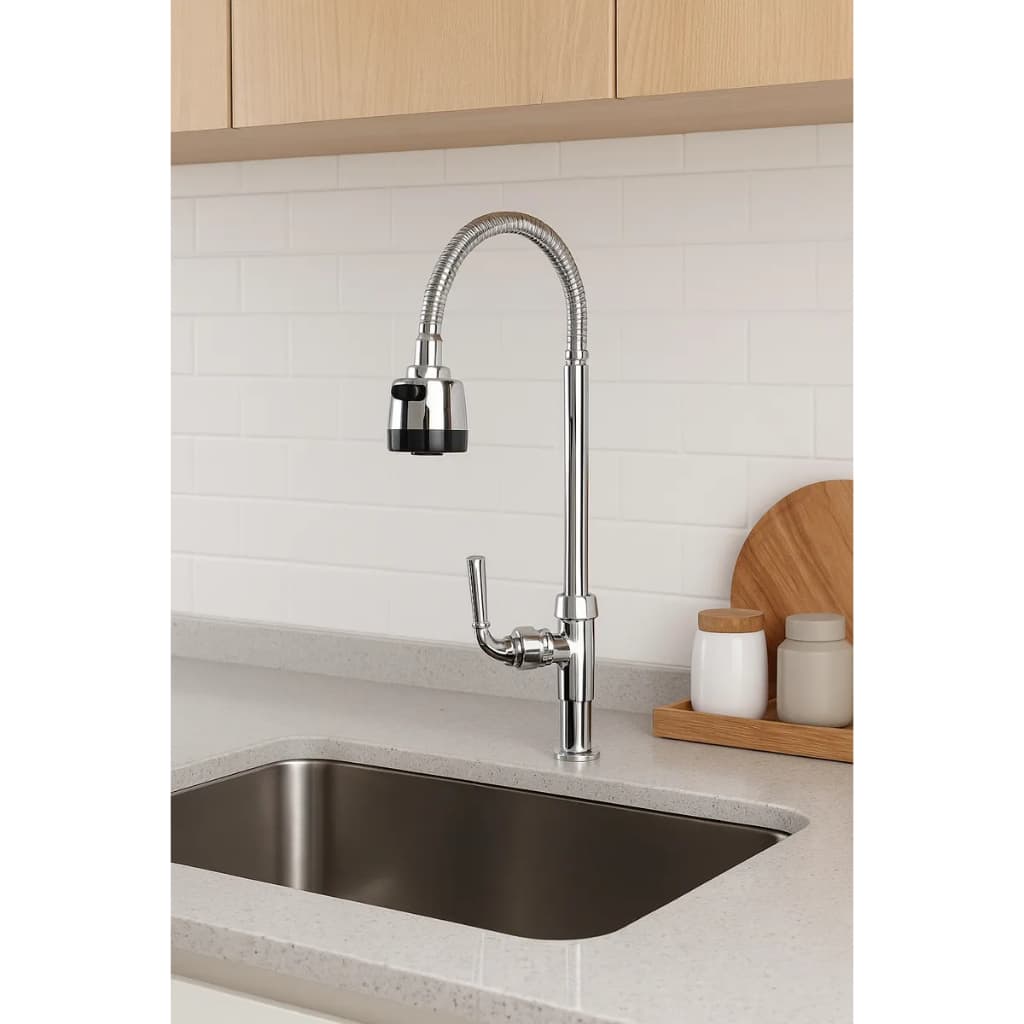 Torneira Para Pia De Cozinha Startools Gourmet De Mesa Com Ducha Flexível 1/2'' - Inox