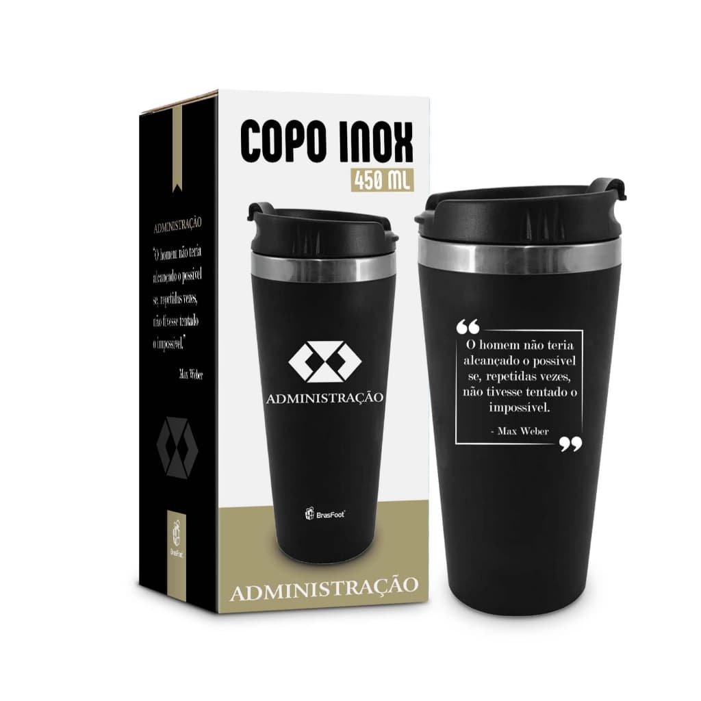 Copo Térmico Emborrachado 450ml – Cursos Administração