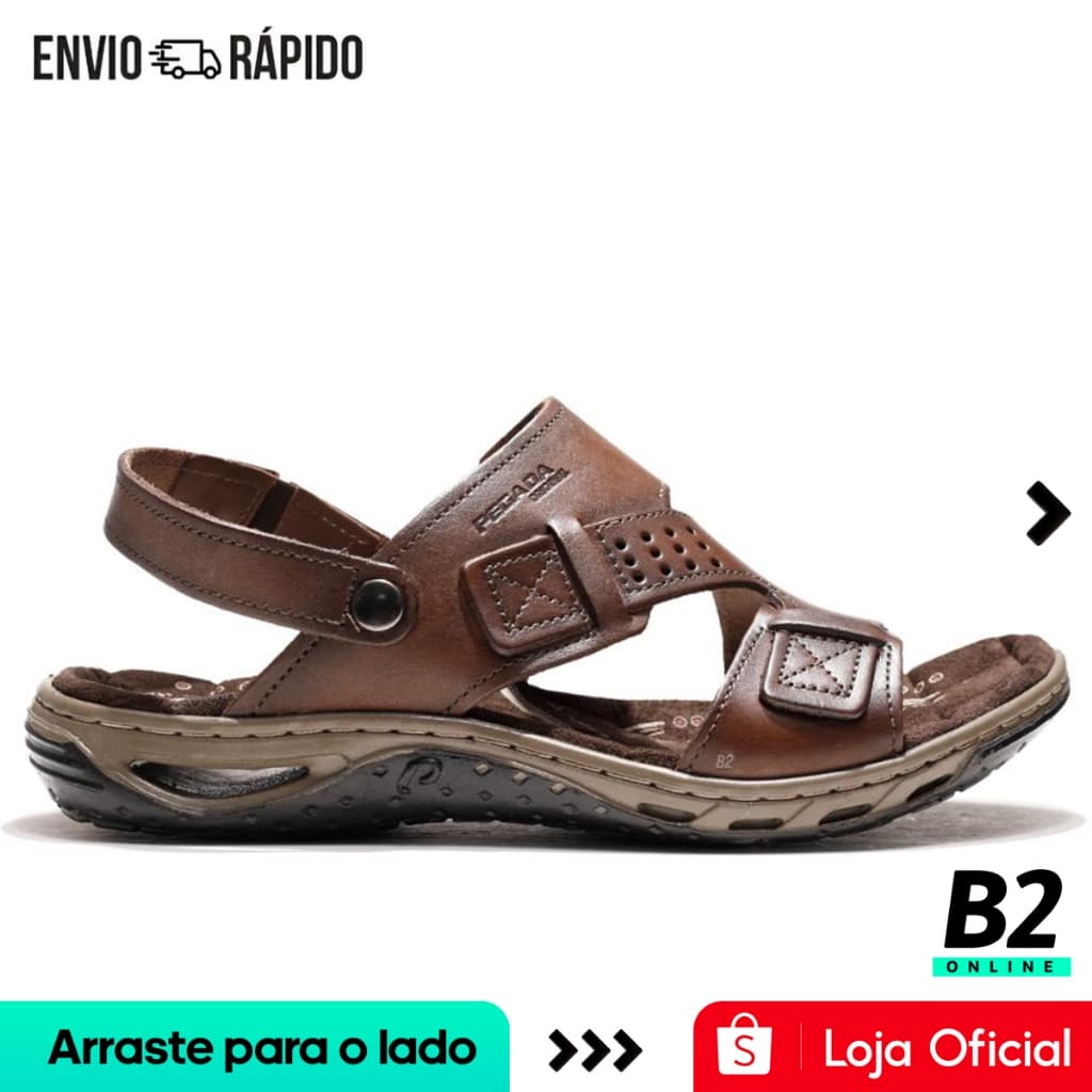 Sandália Pegada Tiras Masculina Original Com Nota Fiscal e Garantia