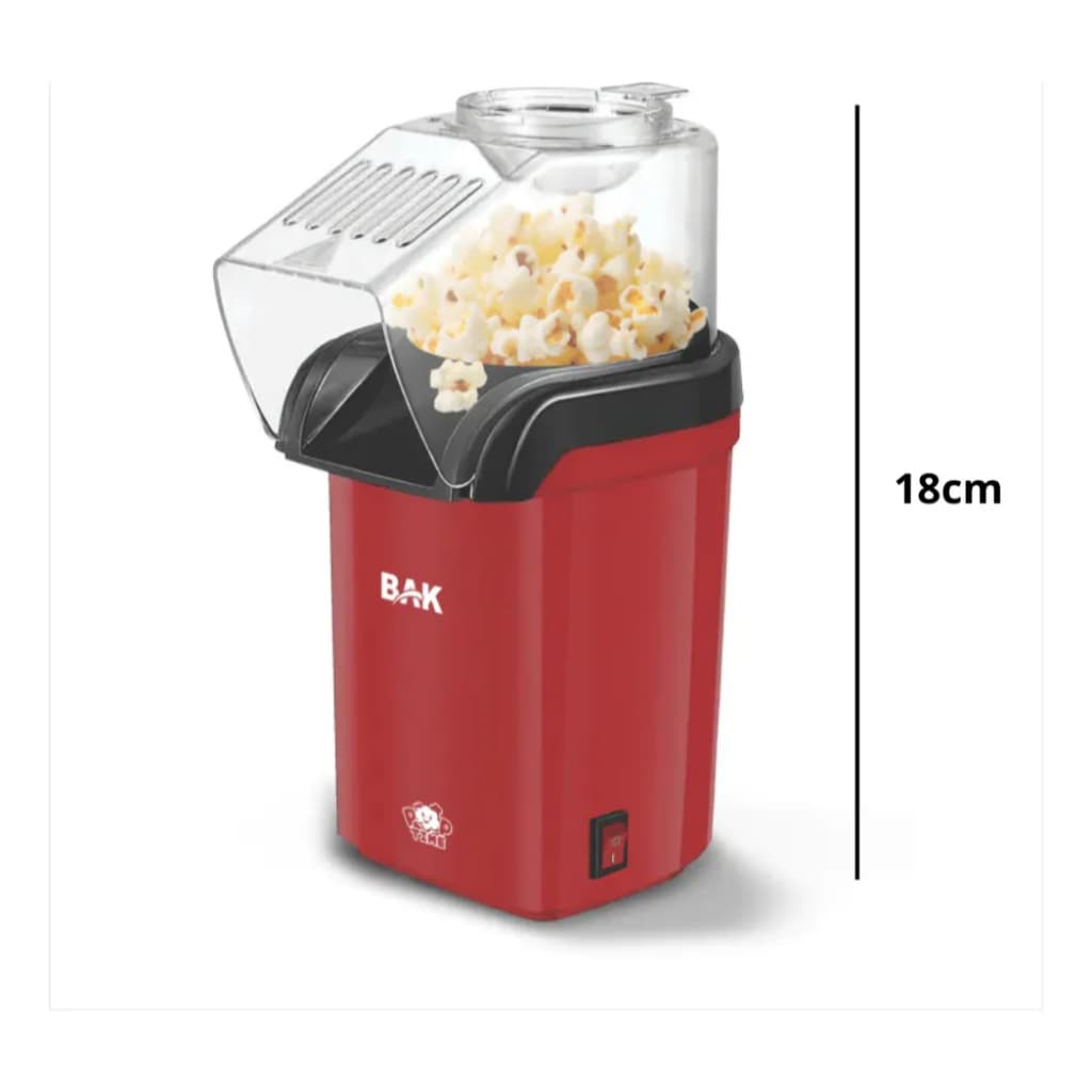 Mini Pipoqueira Elétrica Bak- Prático Pipoca sem Óleo