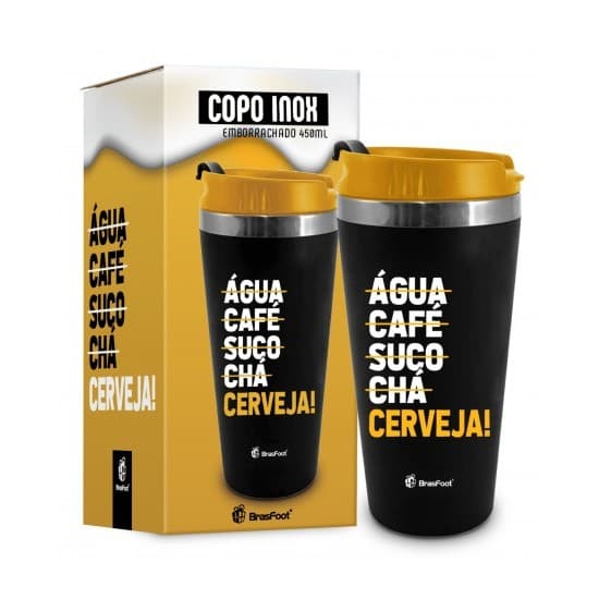 Copo Térmico Emborrachado 450ml – Só Cerveja