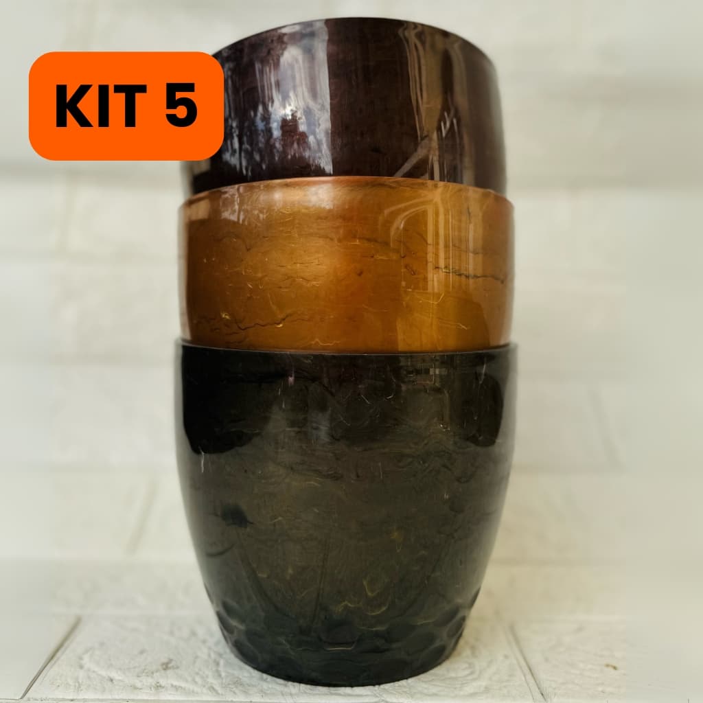KIT 5 Vaso de Planta Cachepô Diamond N3 1,9l Vaso de Planta Decorativo