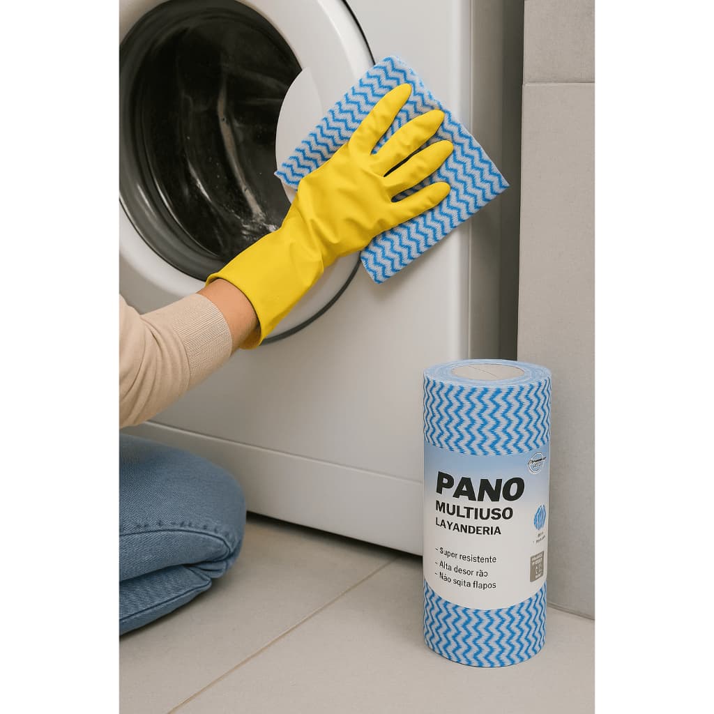 Rolo Pano de Limpeza Multiuso Higiênico - Cozinha, Banheiro, Lavanderia, Carro