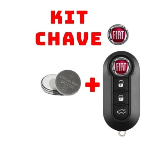 Capa Carcaça Chave Canivete Fiat Punto Palio Uno Strada 500 + Kit Bateria