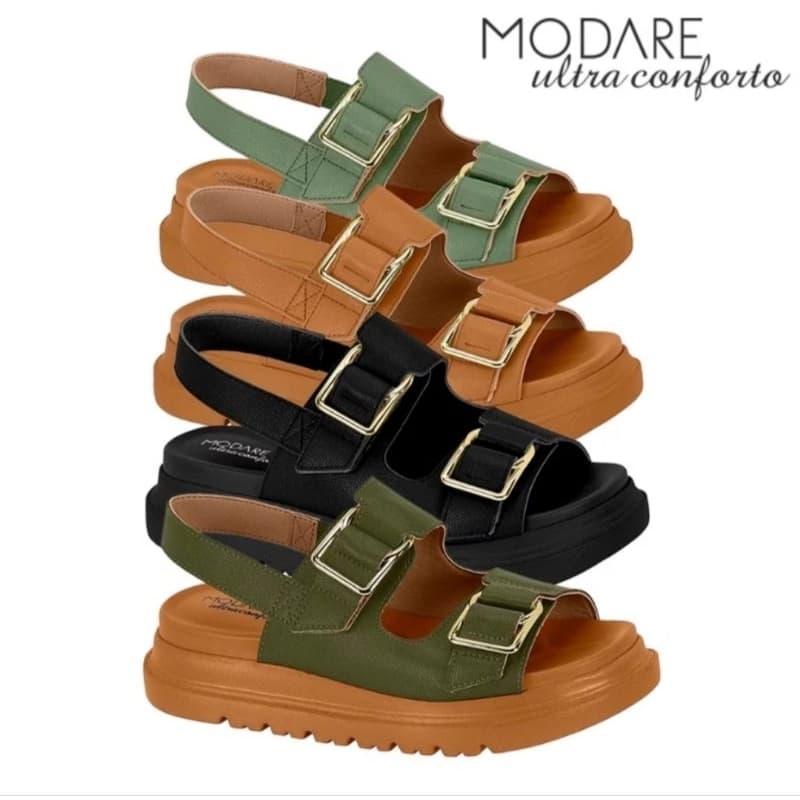 Sandália Flat Modare Ultra conforto Plataforma Feminino