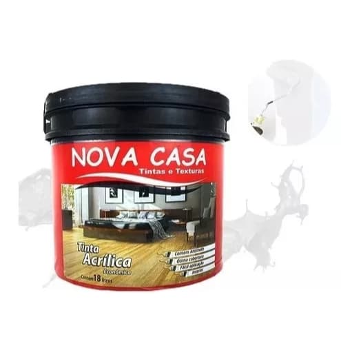 Tinta de Parede Acrílica Gelo Cores Balde Econômica E Alto Rendimento 18 Kg 16l.