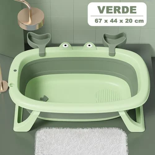 Banheira Dobrável Topamix Fun Verde 67x44x20 cm 28L