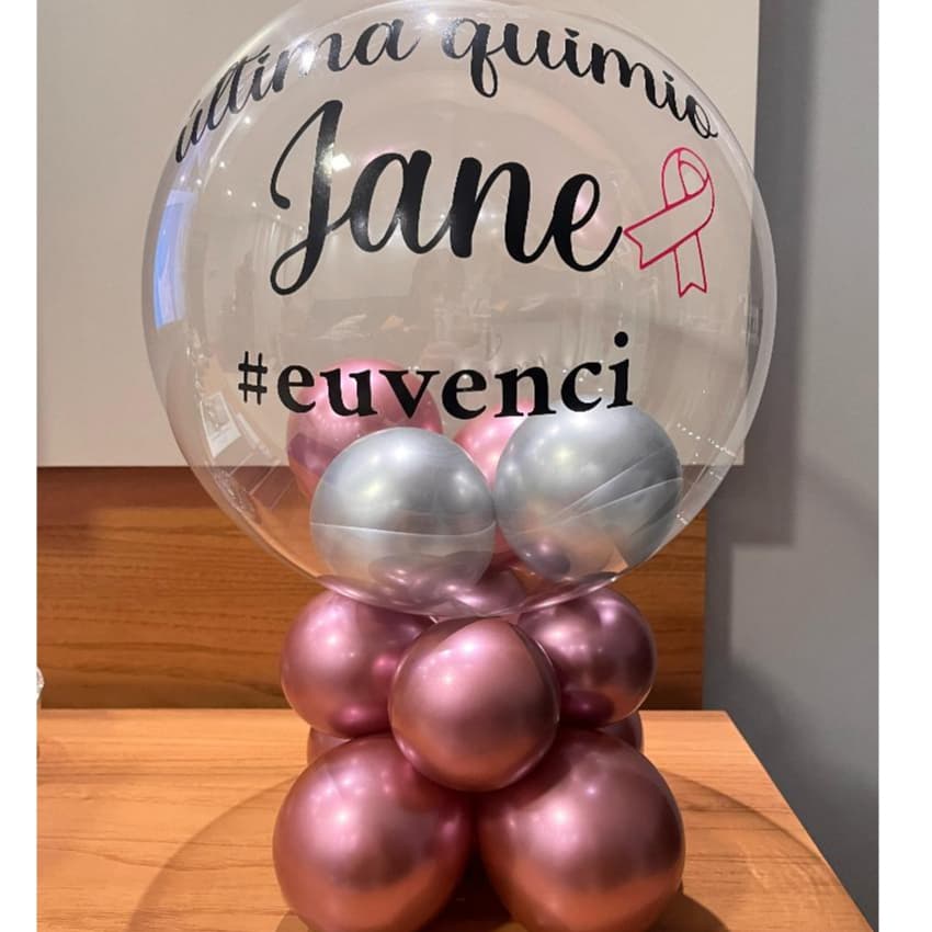 KIT para montagem de Arranjo de Balão Personalizado COMPLETO  - A frase que preferir