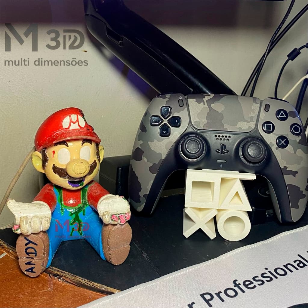 Suporte controle para PlayStation - PS5 / PS4 Com Símbolos Clássicos Suporte para Controle Sony Ps5