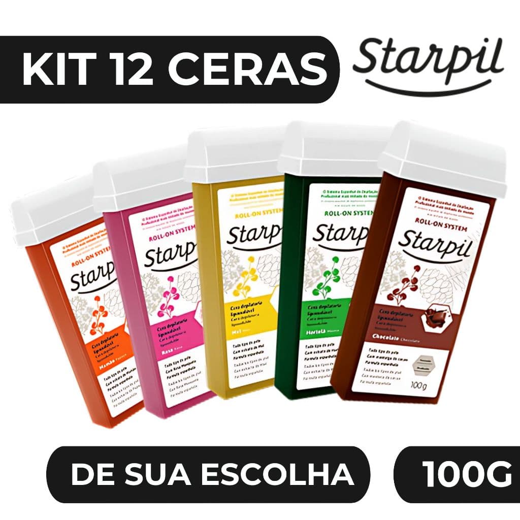 Refil Cera Depilatória Roll-on 100g Starpil Escolha Cera para Depilação