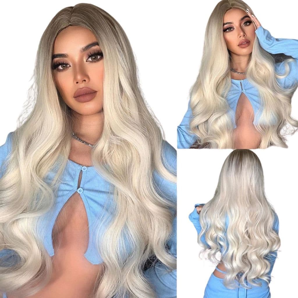 Peruca Top Lace Wig Fibra Orgânica Premium Repartição Micropele
