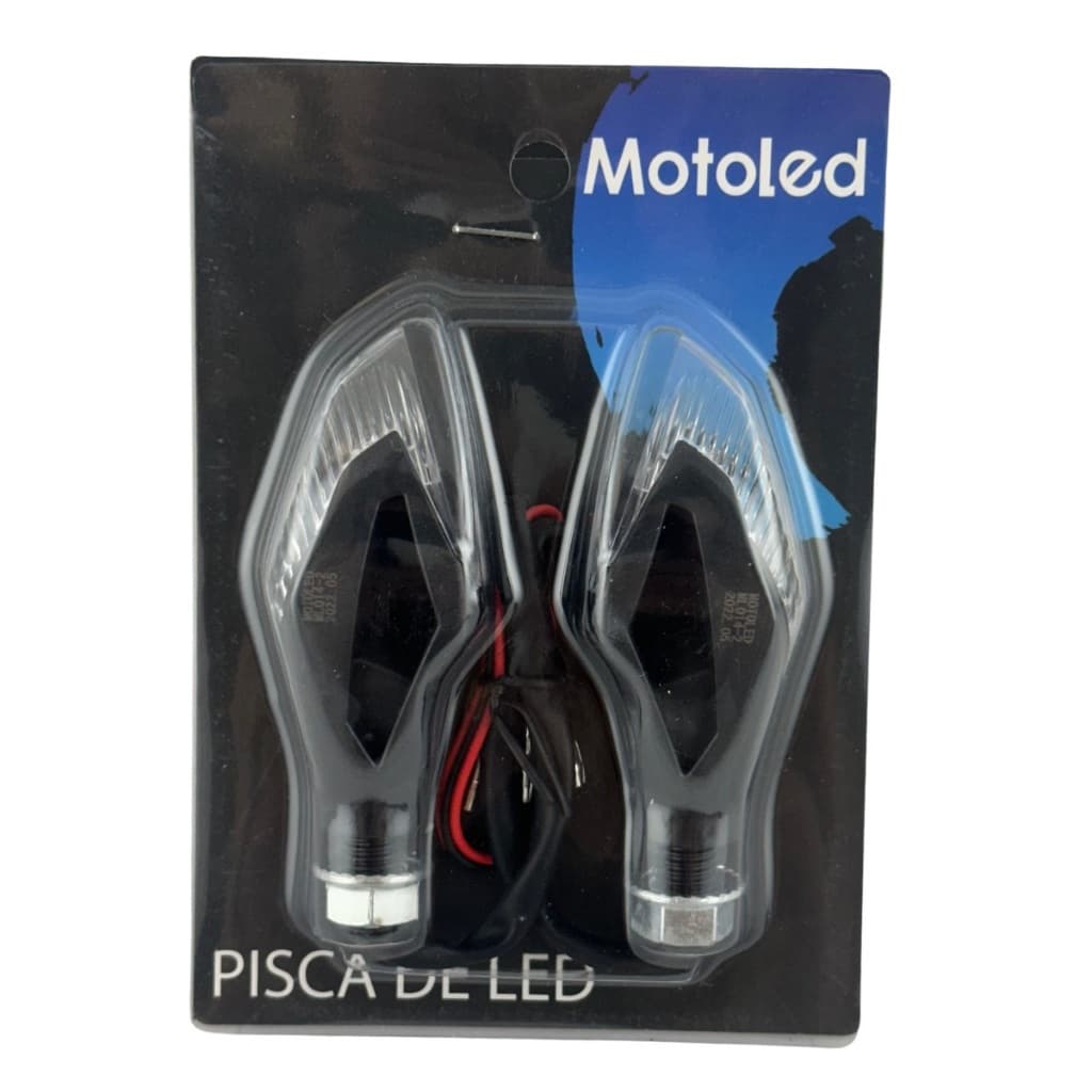 Pisca de LED Universal Esportivo MotoLED – Par com Luz Branca e Colorida