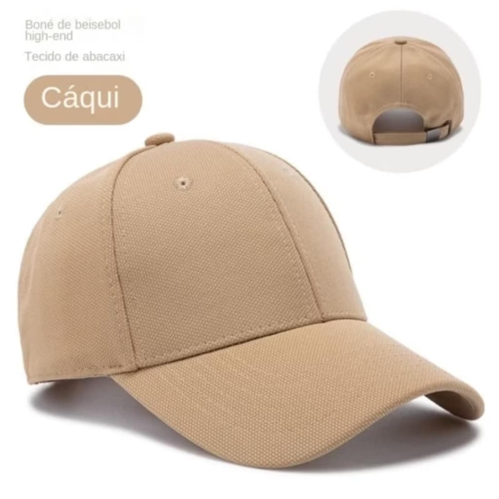 Boné Liso de Algodão Tecido Aba CurVa Masculino Strapback Fecho Em Fivela De Metal Cap Baseball