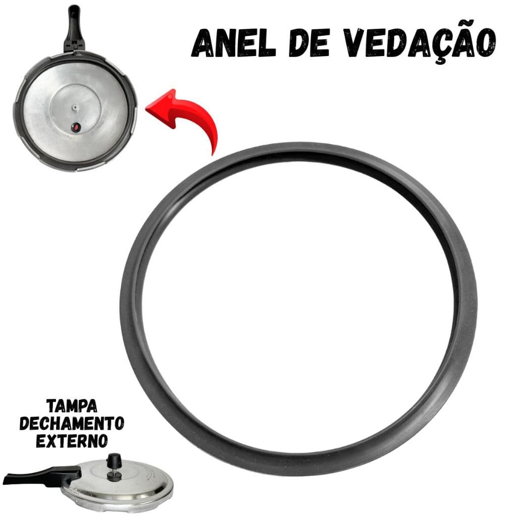 Borracha anel de vedação da tampa panela de pressão Fechamento Externo 3L e 4,5L
