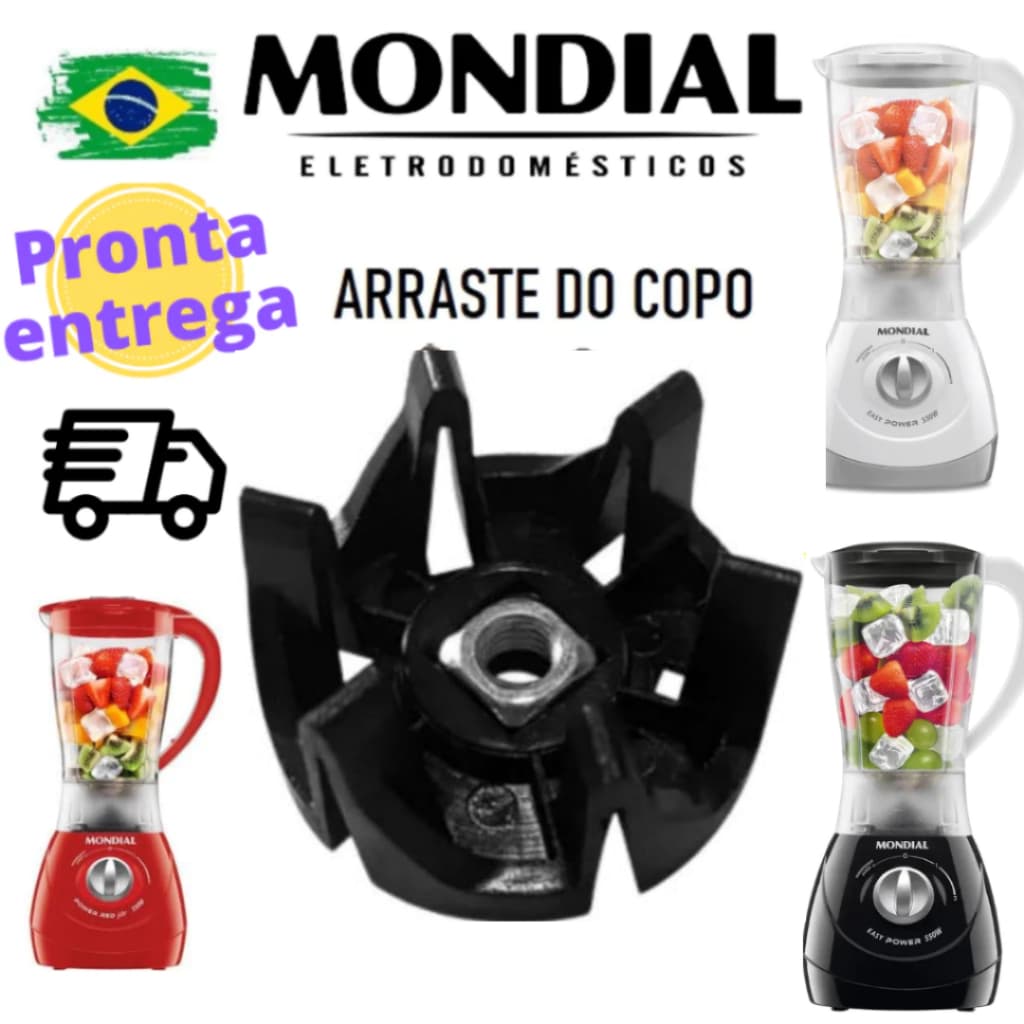 Arraste Do Copo Liquidificador Mondial Power 2i Nl-26 550W (com porca) Escolha quantas peças quer levar.