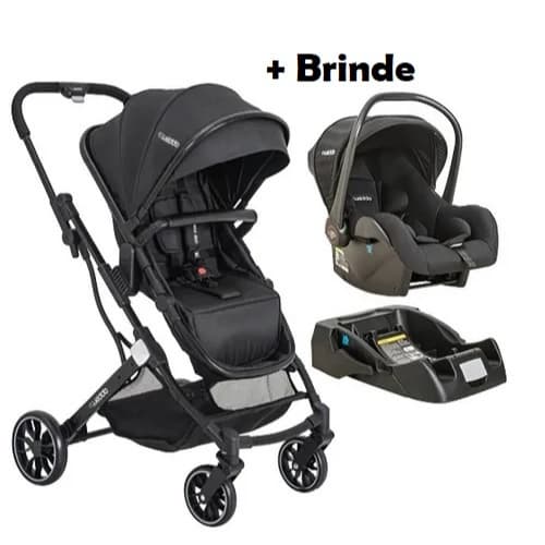 Kiddo Carrinho Zig Zag Com Bebe Conforto Casulo E Base