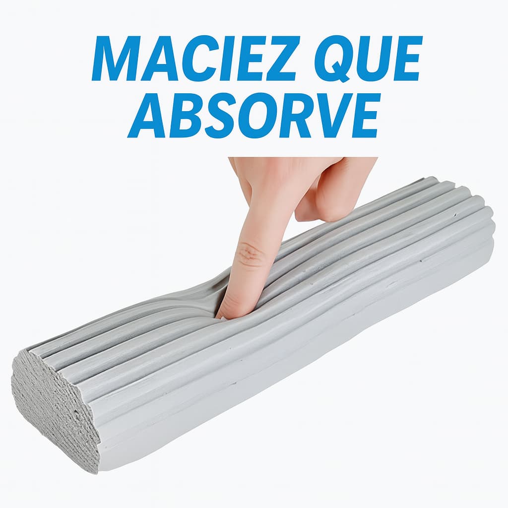 REFIL - Mop Fácil Dobrável Esfregão 2 em 1  – Compacto e Eficiente