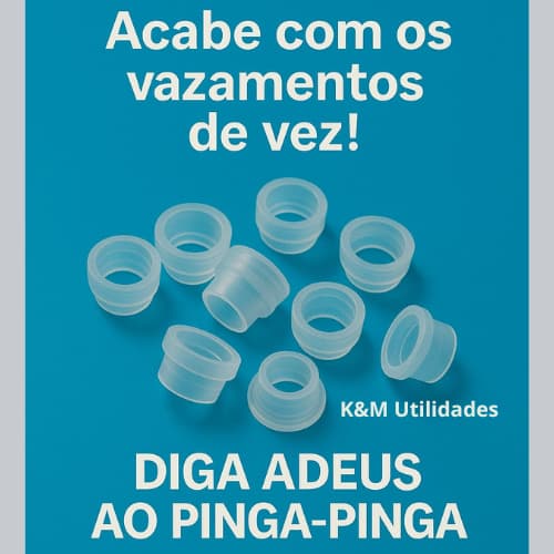 KIT Veda Rosca de Silicone 10/20/30 Veda Junta Veda Torneira Vedação Perfeita Torneiras e Registro