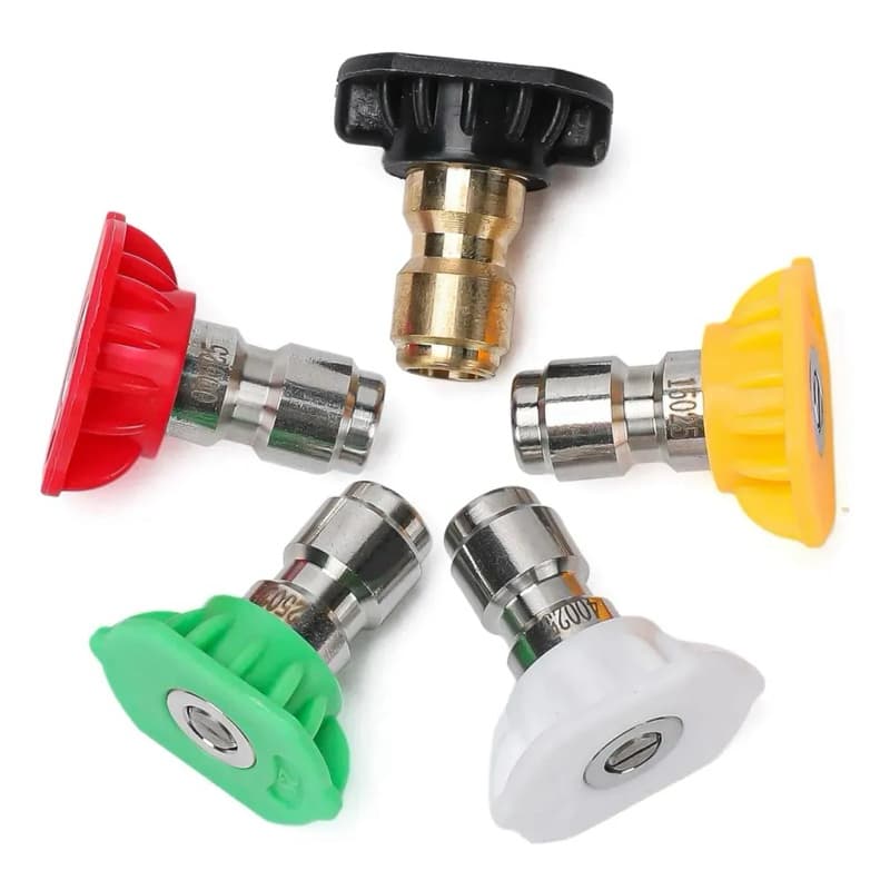 Kit Bicos Lavadora Alta Pressão – 5 Peças em Aço Inoxidável | Duráveis e Resistentes à Corrosã