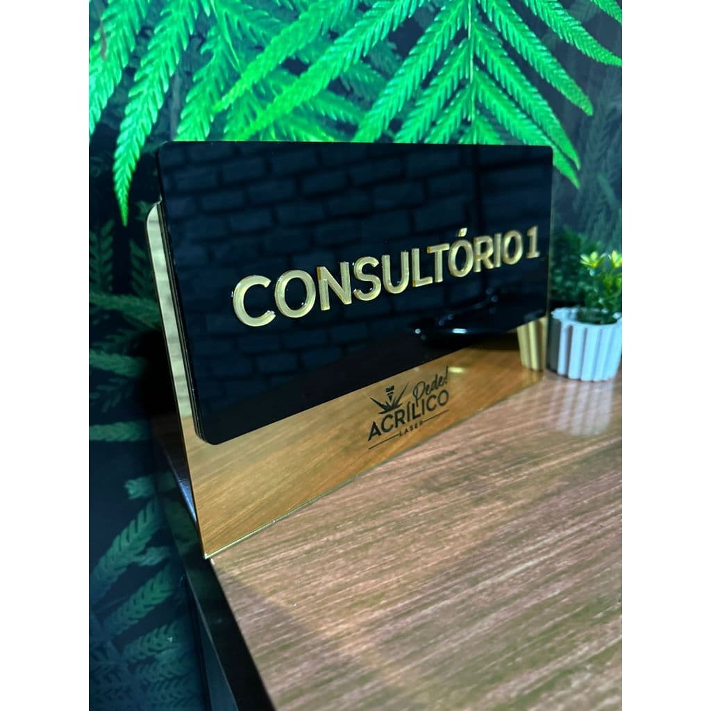 Placa Acrílico Espelhado 2mm Personalizada Logo | Placa Decorativa - Sinalização