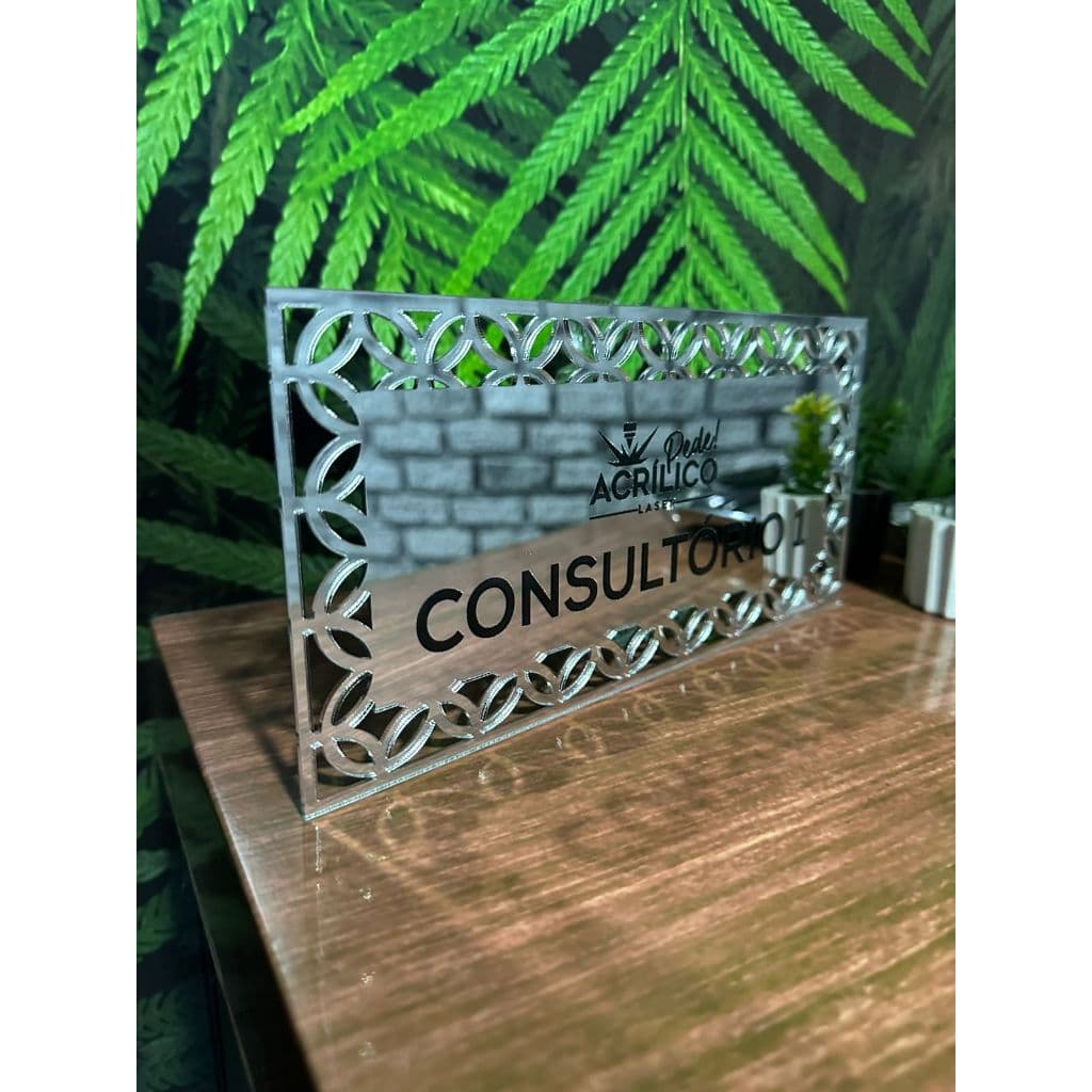 Placa Acrílico Espelhado 2mm Personalizada Logo | Placa Decorativa - Sinalização