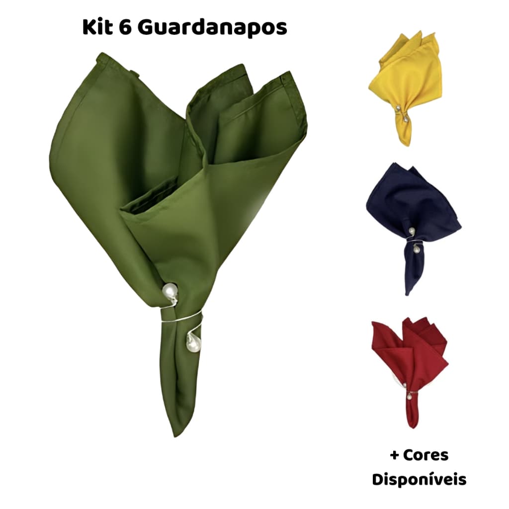 Kit Guardanapo de Tecido para Mesa Posta com 30 unidades 35cmx35cm em Oxford Liso