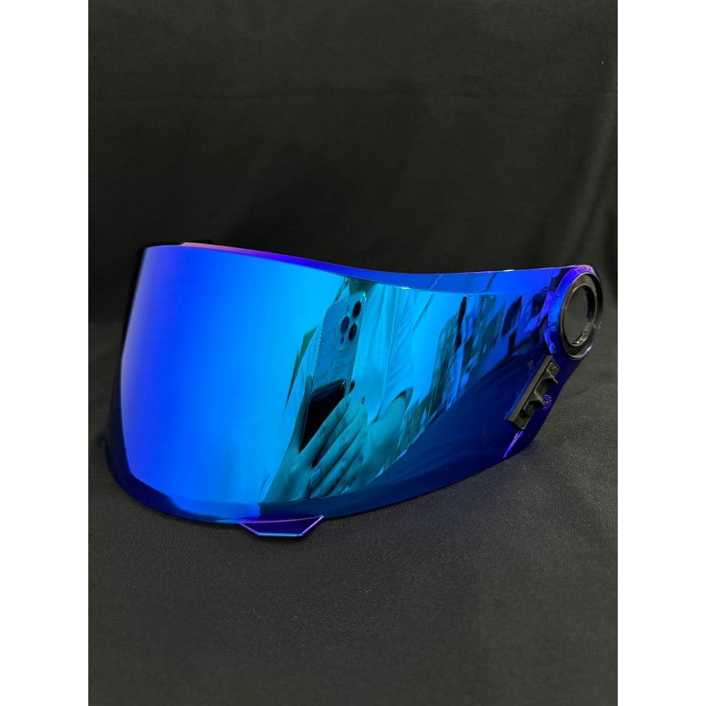 Viseira Espelhada AZUL Iridium Compatível com Capacete LS2 358 / FW3GT – Lente Colorida Resistente a Riscos