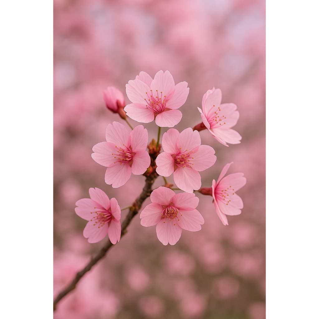 Kit com 20 de cerejeiras de 06 galhos haste grande 120cm flor de cerejeira Rosa salão de beleza