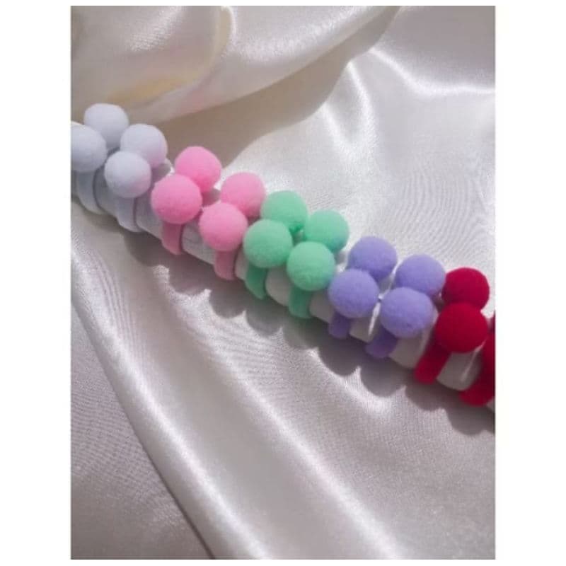 kit 14 Mini Xuxinha Infantil Com Mini Pompom ( 7 Parzinhos) Acessório de Cabelo Infantil Menina Xuxinha de Meia