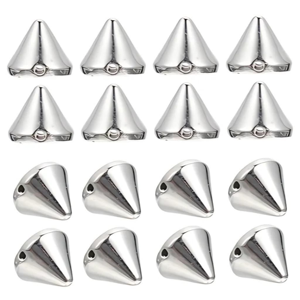 Spike com furo passante para costura Moldart 8mm e 10mm para customização de roupas e jaquetas