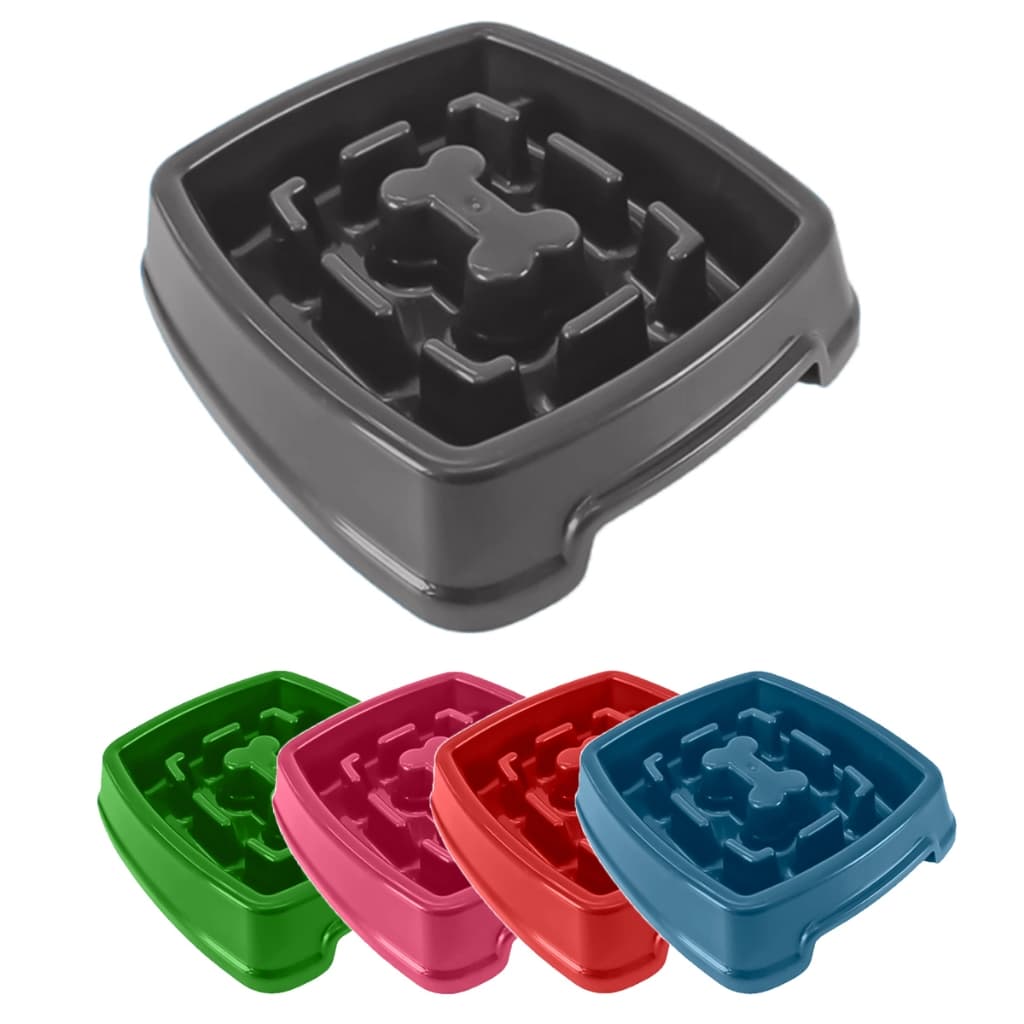 Comedouro Lento Educativo Grande Cao Cachorro Medio Grande Porte 1200ml Ração