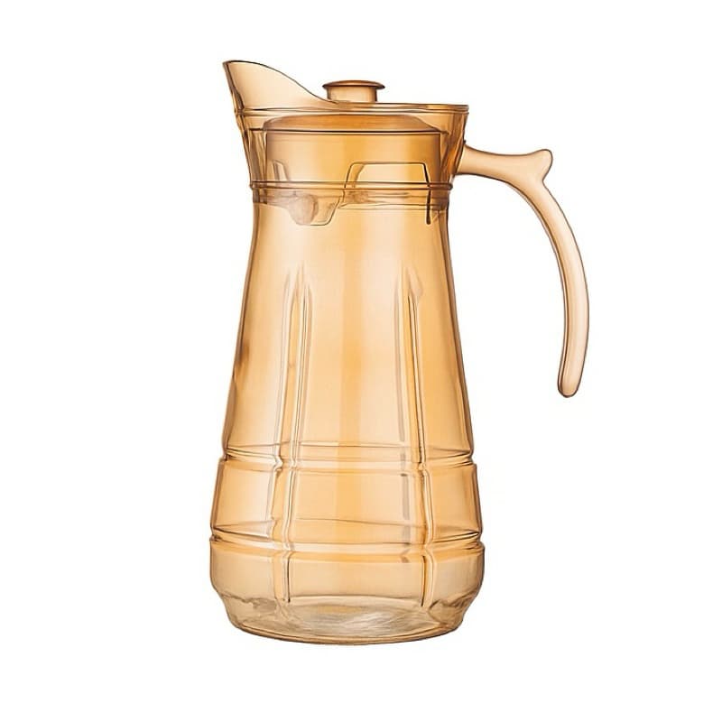 Jarra de vidro âmbar Dourada 1,7 L elegante resistente e funcional.
