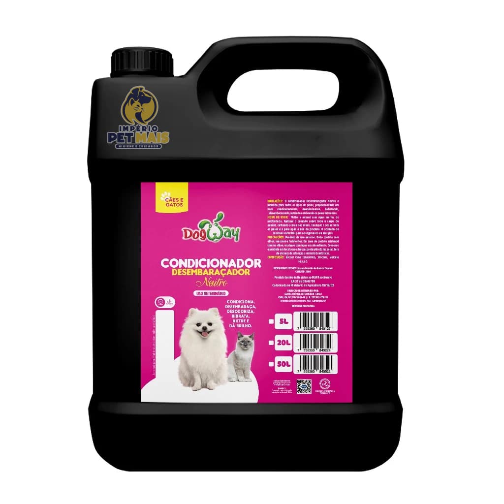 Condicionador Desembaraçador Neutro para Caes e Gatos Banho e Tosa Genial Pet 5L
