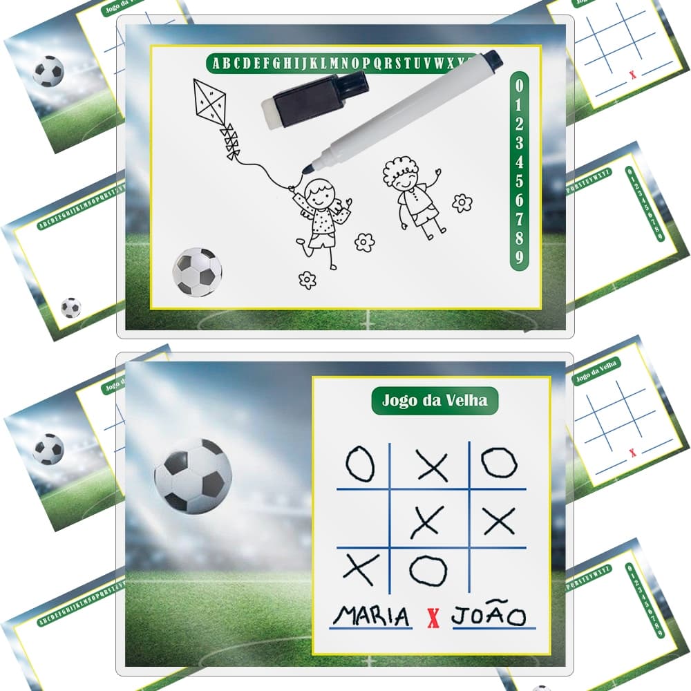 15 KITS Lembrancinhas Para Festa Infantil Aniversario Tema Bola na Rede Futebol Com Jogo da Velha-
