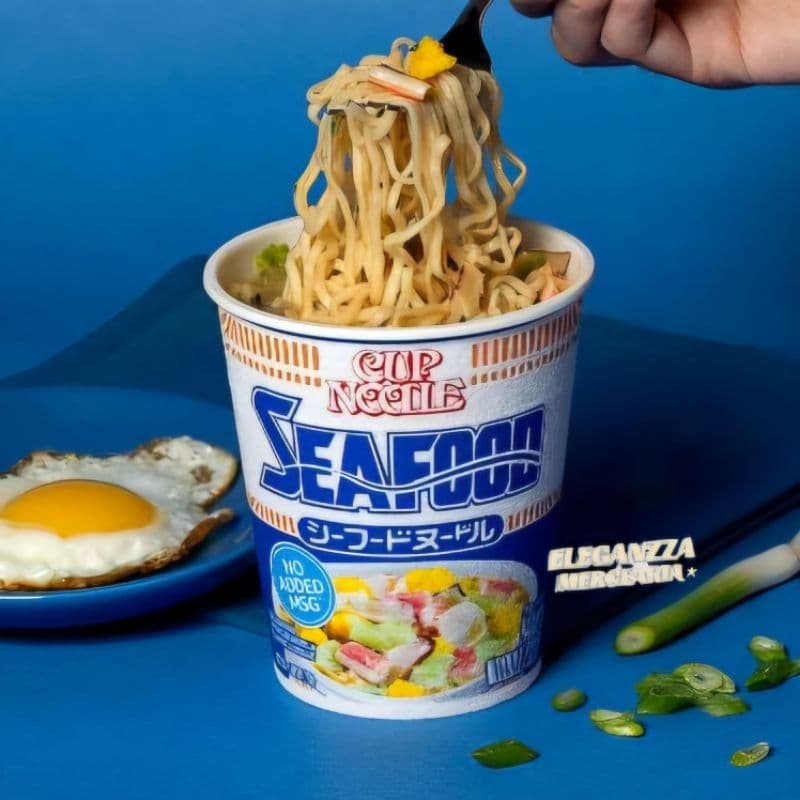 kit 06 uni cupnoodles sabor FRUTOS DO MAR, miojo, macarrão instantâneo