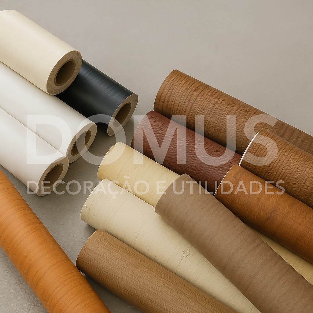 Papel De Parede 5 Metros Adesivo Madeira Impermeável Lavável Multiuso