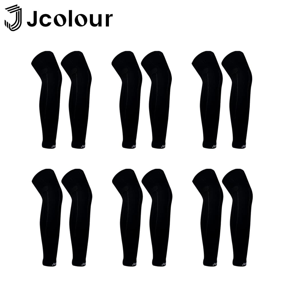 Jcolour kit 6 pares Mangas De Panturrilha De Futebol Masculino