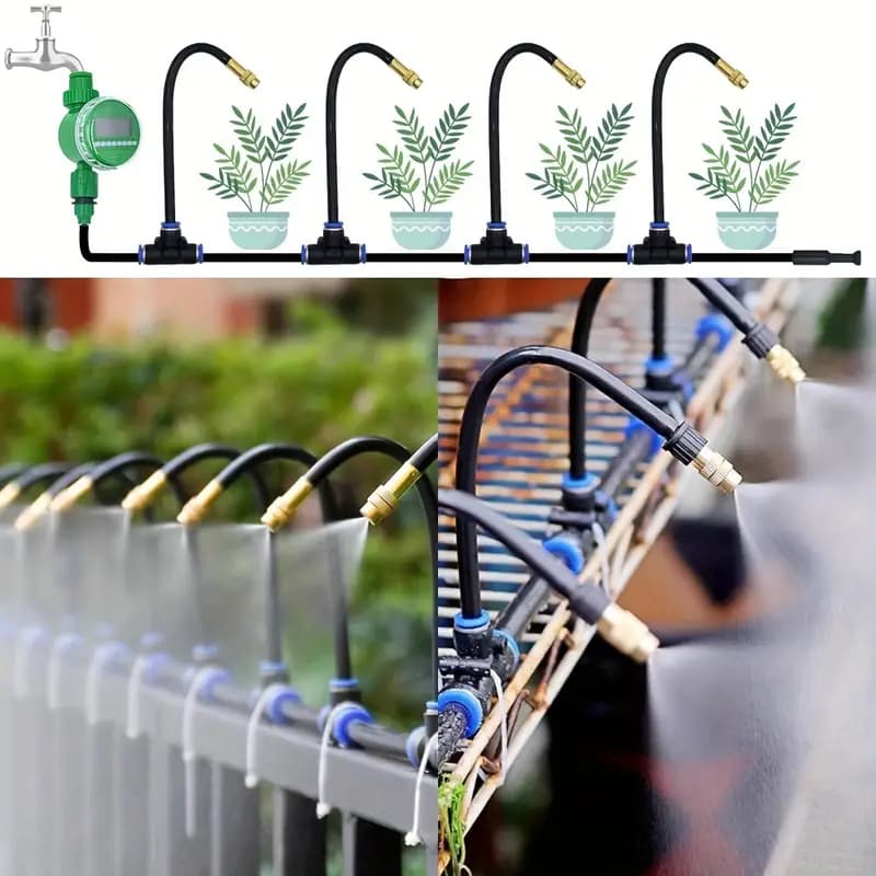 Dispositivo De Rega Automática Integrado Com Bico Universal Spray Ajustável, Pulverização De Água, Irrigação