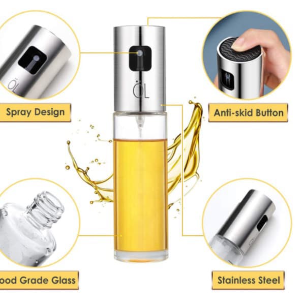 3 Spray Pulverizador Vidro Borrifador Azeite Vinagreessenciais De Cozinha Promoções