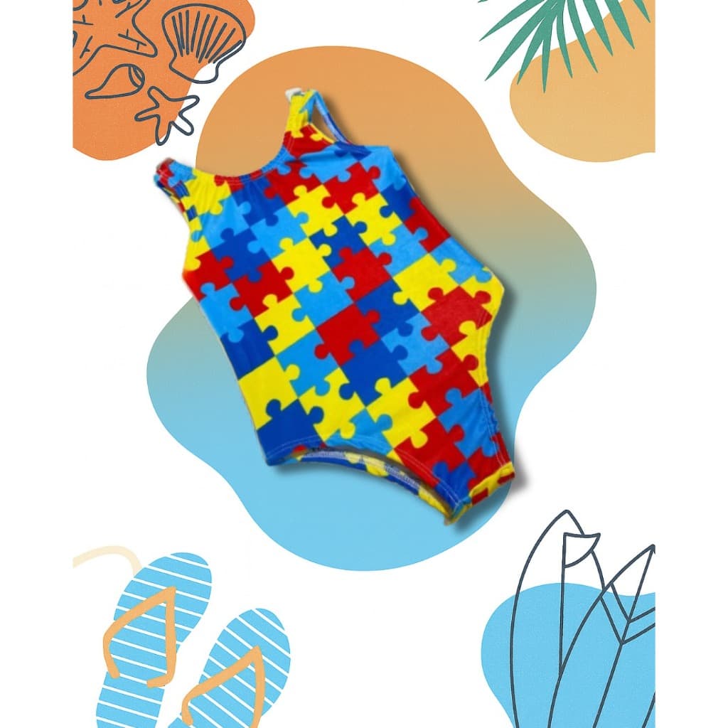 Maiô Infantil Autismo | Conforto Sensorial | Praia e Piscina