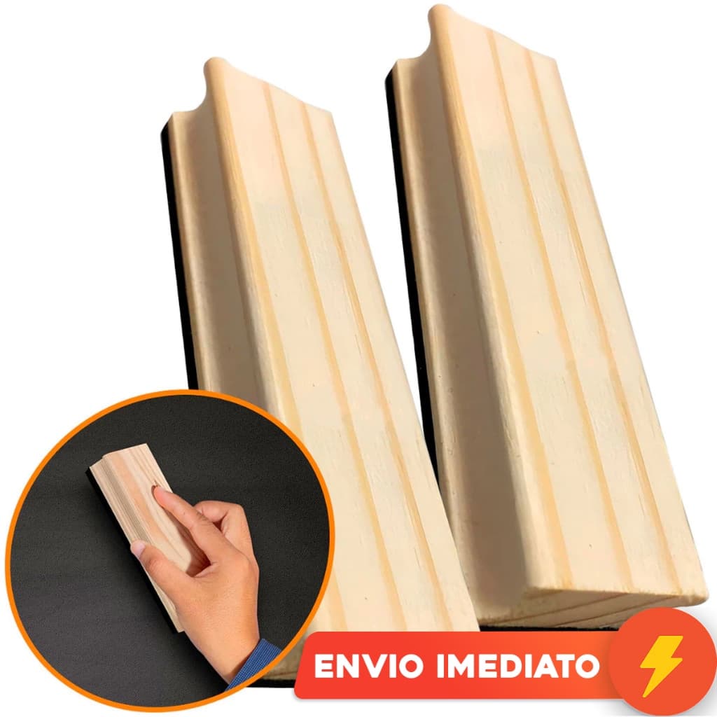 Kit 2 Apagador De Madeira Para Lousa Quadro Giz Escolar Profissional 13cm Stalo