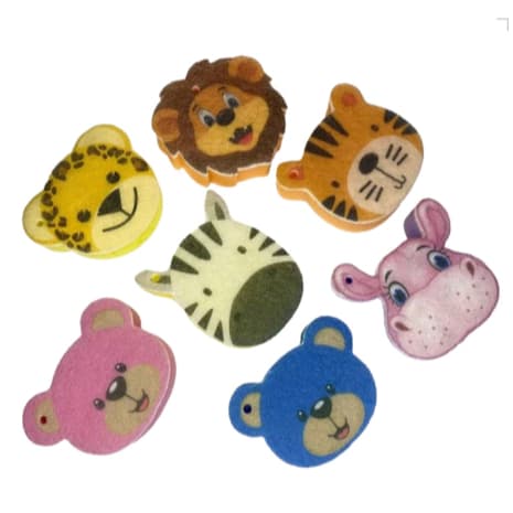 Esponja De Banho Infantil Divertida Bichinhos Zoo Macia E Grande