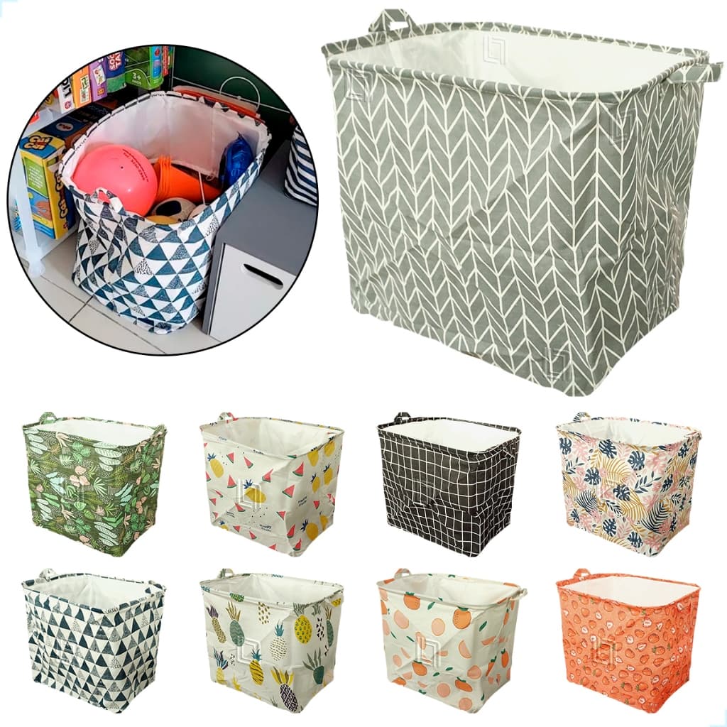 Cesto Saco Organizador Roupa Suja Dobravel Multiuso Brinquedos Organizador de Casa 90litros Grande